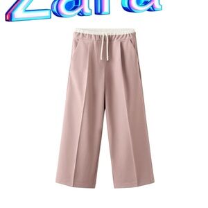Zara Blush Pink Cropped Trousers